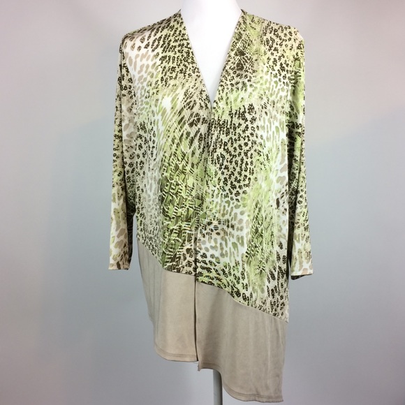 Chico's Sweaters - Travelers Chico's Open Asymmetrical Cardigan XL